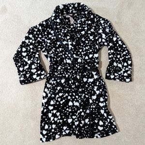 (Bundle 2 for $15) GUC La Senza Black & White Heart Fleece Robe